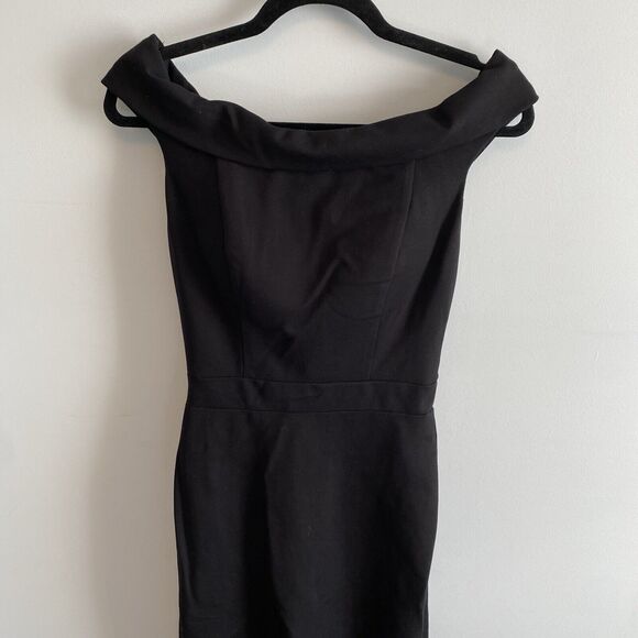 Sheri Hill Off The Shoulder Maxi Evening Gown Mermaid Bodycon Size 6 50824 Black - Picture 4 of 8